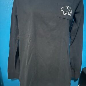 Black Long Sleeve Shirt with Elephant Logo #IvoryElla